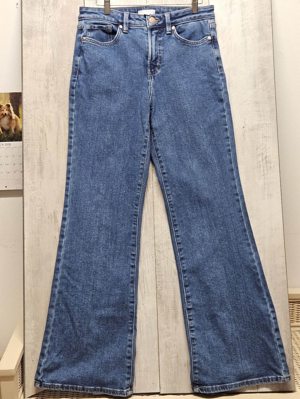 Lauren Conrad Super High Rise Flare Jeans Size 8 Light Wash Preppy